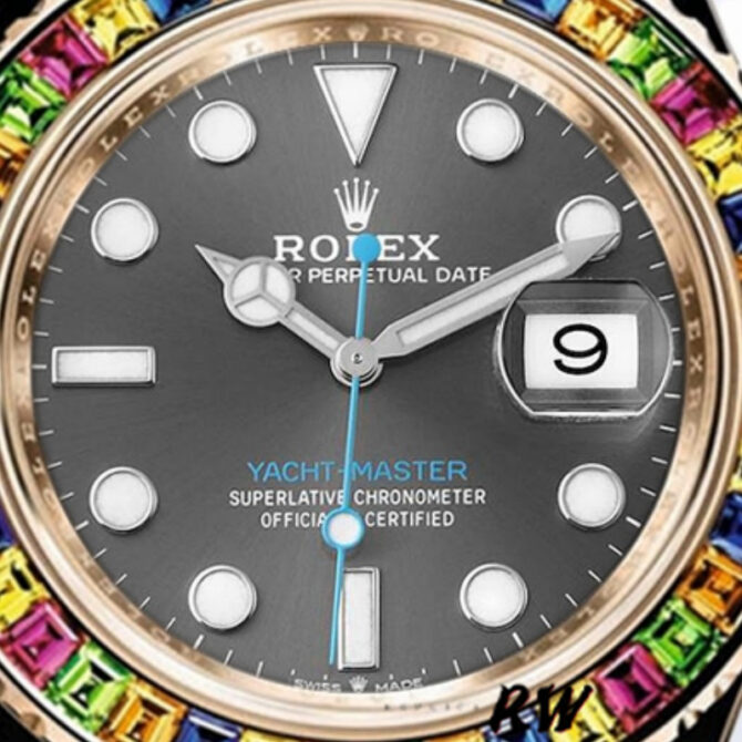 Rolex Yacht-Master 116695 Black Rubber Strap Grey Dial 40MM Mens Replica Watch