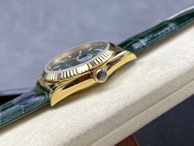 Replica Rolex Day Date 36 Green Dial Solid 18k Yellow Gold 118138 0003