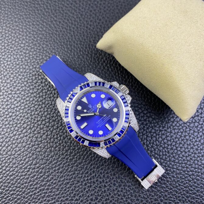 Rolex Submariner 116610 Diamond Case Blue Dial 40MM Men's Watch