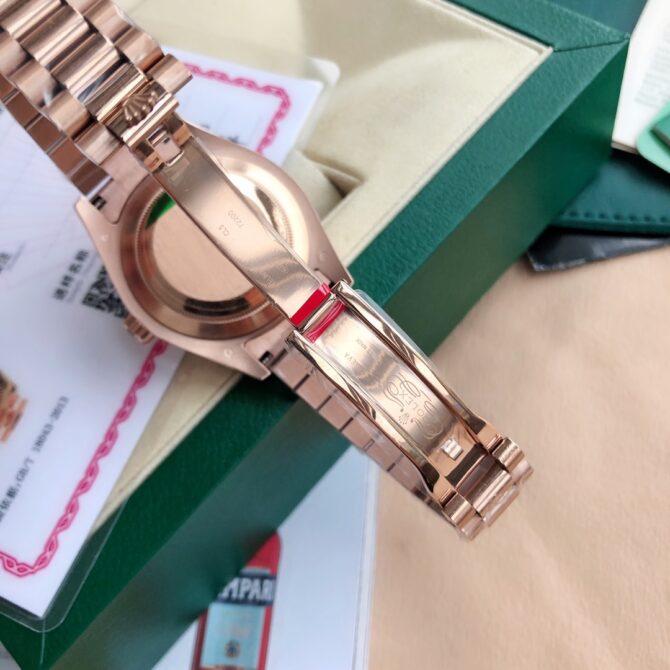 Replica Rolex Day-Date 118235 Rose Gold Chocolate Brown Dial 36mm Unisex Watch