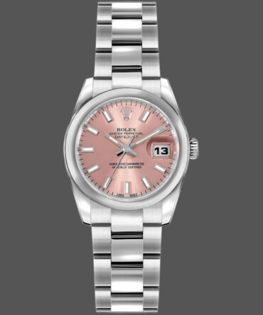Rolex Datejust 179160 Pink Index Dial Domed Bezel 26MM Lady Replica Watch