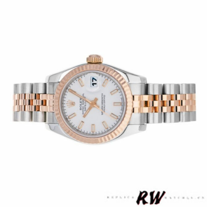 Rolex Datejust 179171 White Dial Fluted Bezel 26MM Lady Replica Watch