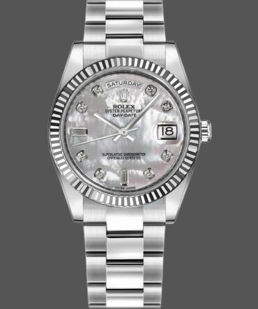 Replica Rolex Day-Date 118239 MOP Diamond Dial 36mm Unisex Watch