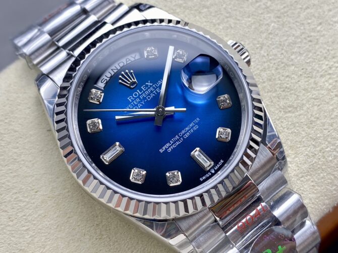 Replica Rolex Day Date 36 Blue Ombre Dial m128236 0005
