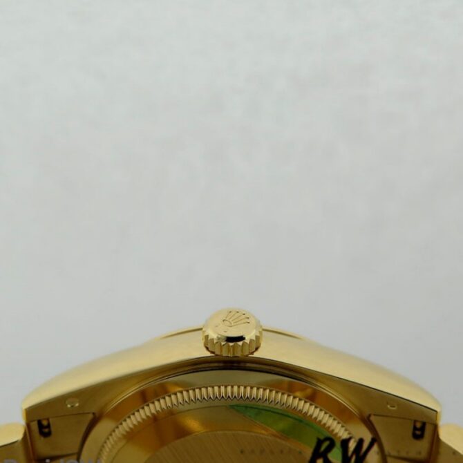 Replica Rolex Day-Date 118208 Yellow Gold Meteorite Grey Diamond Dial 36mm Unisex Watch