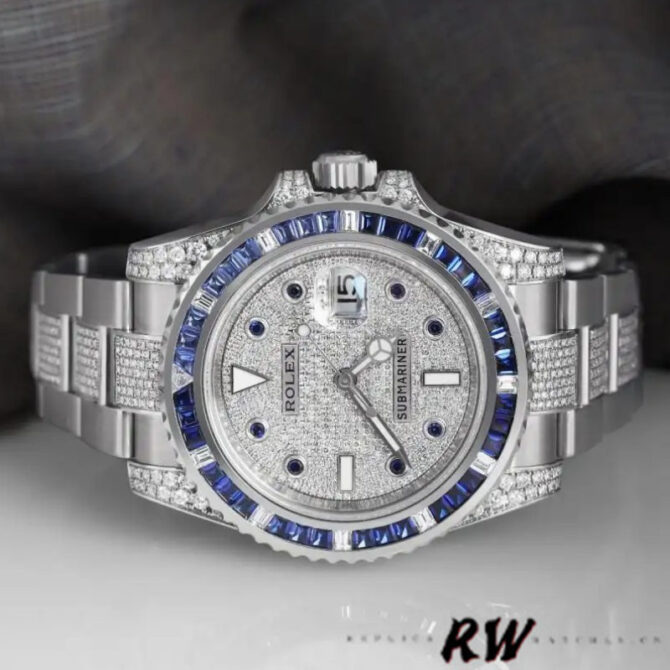 Rolex Submariner Date 116610LN Stainless Steel Diamond Bezel 40MM Mens Replica Watch