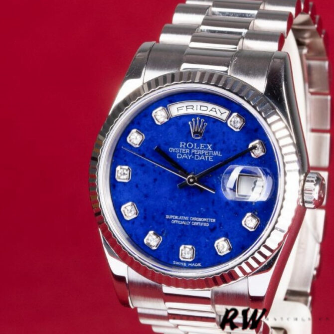 Replica Rolex Day-Date 118235 MOP Black Dial 36mm Unisex Watch
