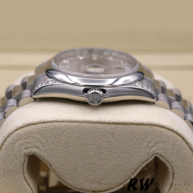 Replica Rolex Day-Date 118388 Yellow Gold Black Diamond Rubies Dial 36mm Unisex Watch