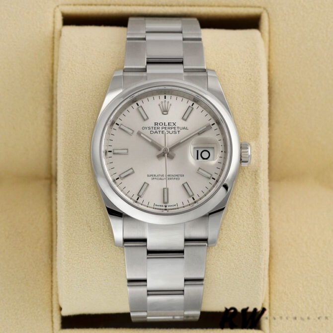 Rolex Datejust 126200 Stainless Steel Silver Index Dial 36MM Unisex Replica Watch