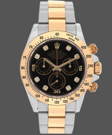 Rolex Daytona 116523 Stainless Steel Black Diamond Dial 40mm Mens Replica Watch
