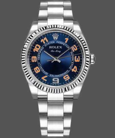 Rolex Oyster Perpetual Air-King 114234 Blue Dial Stainless Steel Oyster 34mm Unisex replica watch
