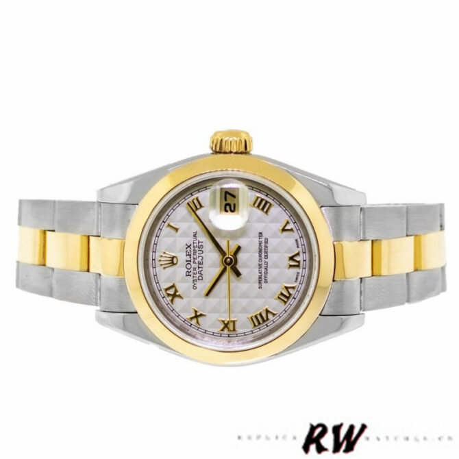 Rolex Datejust 179163 Smooth Bezel Pyramid Ivory Dial 26MM Lady Replica Watch