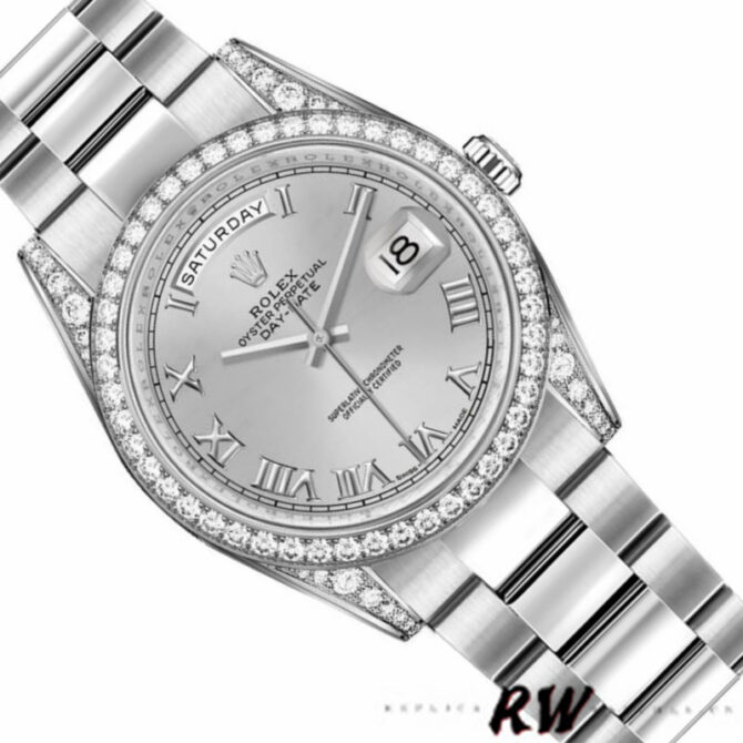 Replica Rolex Day-Date 118389 Meteorite Grey Dial 36MM Unisex Watch
