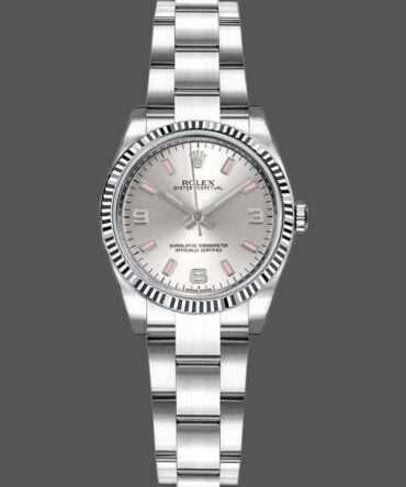 Rolex Oyster Perpetual 176234 Silver Dial Pink Baton 26MM Lady Replica Watch