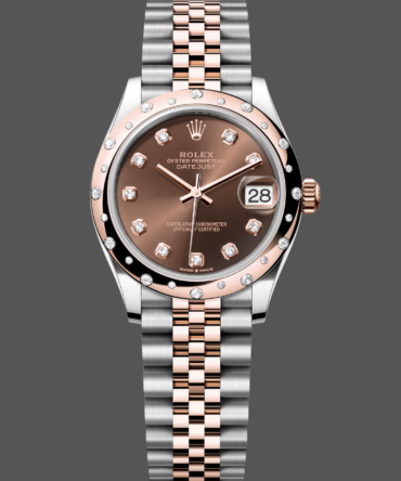 Rolex Datejust 31 Stainless Steel and Rose Gold Chocolate Diamond Dial m278341rbr 0028
