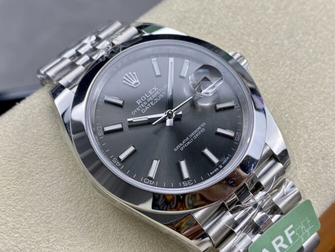 Rolex Datejust 41 Stainless Steel Grey Dial Jubilee Band M126300 0008 Men's Watch