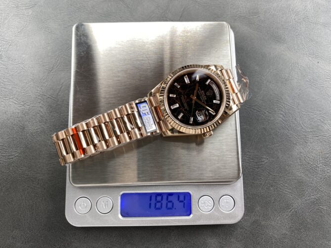 Replica Rolex Day Date 40 Eisenkiesel Baguette Automatic Diamond M228235 0045 Mens Watch