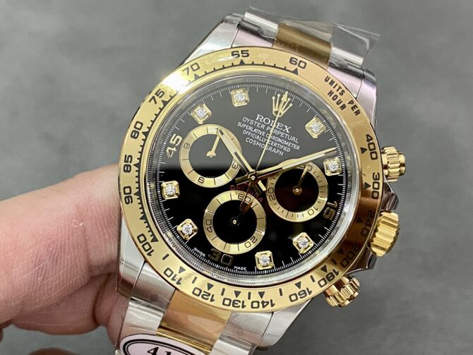 Rolex Daytona Black Dial Two Tone Oyster 116503 40mm Men's Watch
