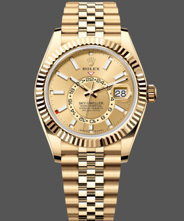 Rolex Sky-Dweller m336938-0004 Yellow Gold Champagne Dial 42mm Mens Replica Watch