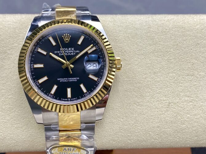 Rolex Datejust 41 Black Dial Fluted Bezel 126333 0013 Men's Watch