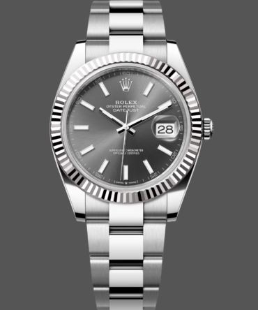 Rolex Datejust 41 Grey Dial Oystersteel & White Gold Steel Strap m126334 0013