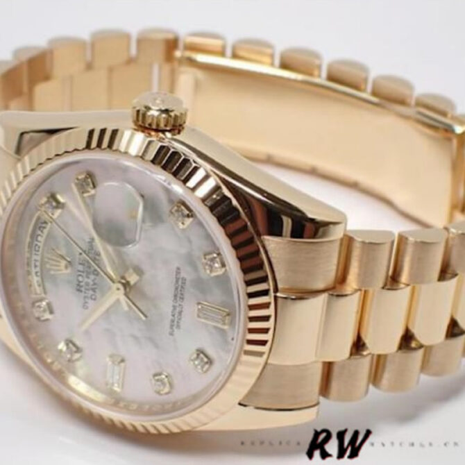 Replica Rolex Day-Date 118235 Rose Gold Chocolate Brown Dial 36mm Unisex Watch