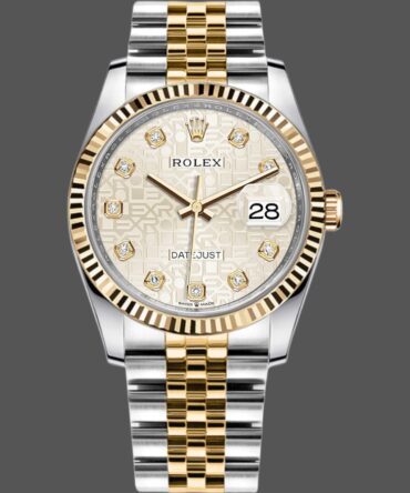 Rolex Datejust 126233 Silver Jubilee Dial Fluted Bezel 36MM Unisex Replica Watch