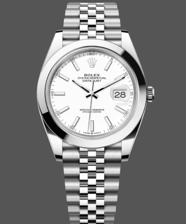 Rolex Datejust 41mm Stainless Steel 126300 0006 White Index Jubilee