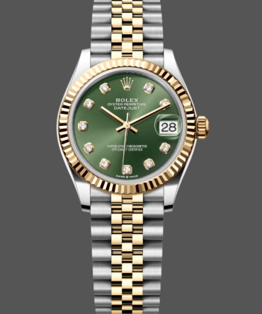 Rolex Datejust 31mm Stainless Steel and Yellow Gold 278273 0003 Green Jubilee