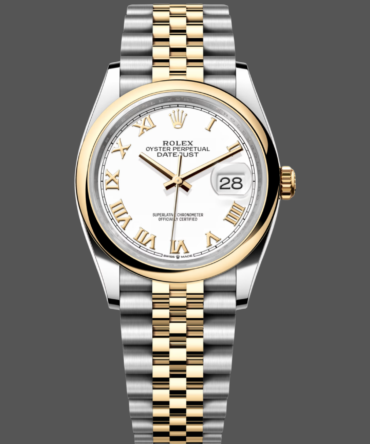 Rolex Datejust 36 Two Tone White Dial Roman Numerals 126203 0029