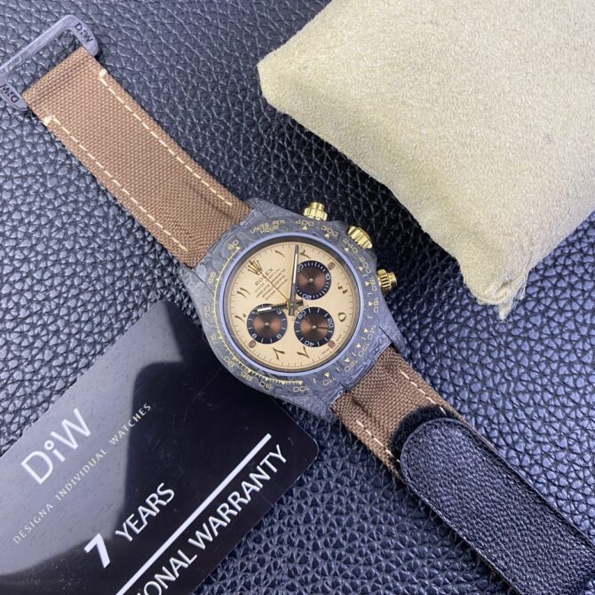 Rolex Daytona DIW Desert Eagle Arabic Carbon Fiber Customised Cream Dial 40 mm