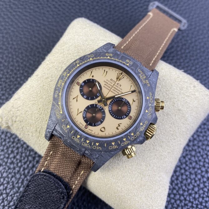 Rolex Daytona DIW Desert Eagle Arabic Carbon Fiber Customised Cream Dial 40 mm