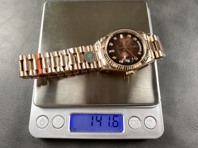 Replica Rolex Day-Date 128239 Blue Ombre Diamond Dial 36MM Unisex Watch