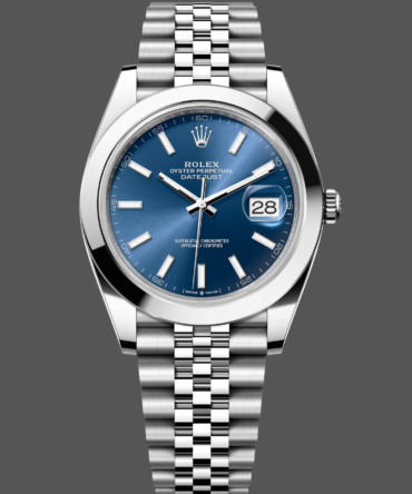 Rolex Datejust 41 Blue Fluted Dial Stainless Steel Jubilee Bracelet 126300 0002