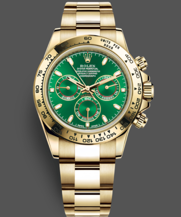 Rolex Daytona 116508 Yellow Gold Green Index Dial 40MM Mens Replica Watch