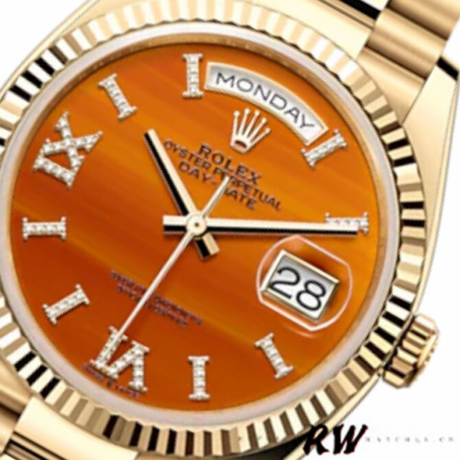 Replica Rolex Day-Date 128239 Blue Ombre Diamond Dial 36MM Unisex Watch