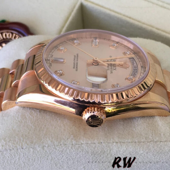 Replica Rolex Day-Date 118238 MOP White Dial 36mm Unisex Watch