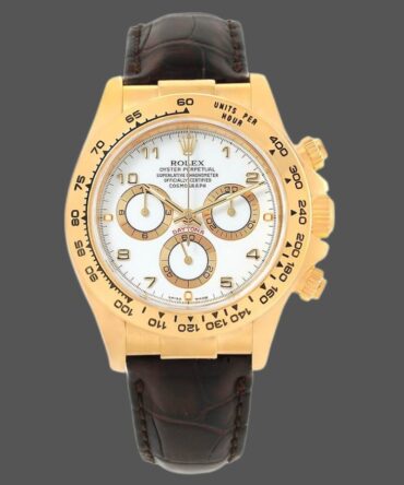 Rolex Daytona 116518 Yellow Gold White Dial 40mm Mens Replica Watch