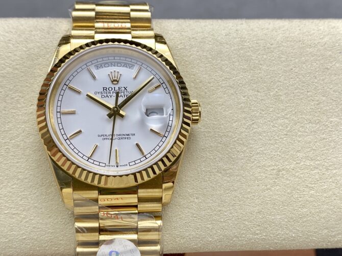 Replica Rolex Day-Date 128239 Blue Ombre Diamond Dial 36MM Unisex Watch