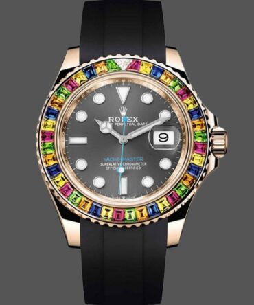 Rolex Yacht-Master 116695 Black Rubber Strap Grey Dial 40MM Mens Replica Watch