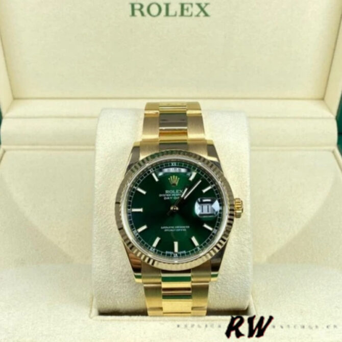 Replica Rolex Day-Date 118235 Rose Gold Chocolate Brown Dial 36mm Unisex Watch