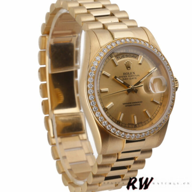 Replica Rolex Day-Date 118239 Roman Numeral White Dial 36mm Unisex Watch