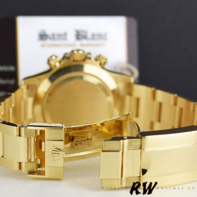 Rolex-Daytona 116528 Yellow Gold MOP Diamond 40mm Mens Replica Watch