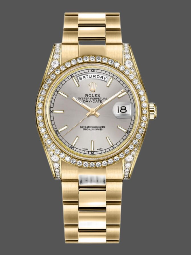 Replica Rolex Day-Date 118388 Champagne Roman Numeral Dial 36MM Unisex Watch