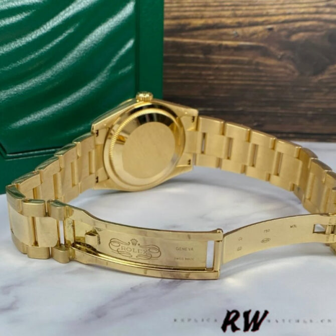 Replica Rolex Day-Date 118235 Rose Gold Chocolate Brown Dial 36mm Unisex Watch