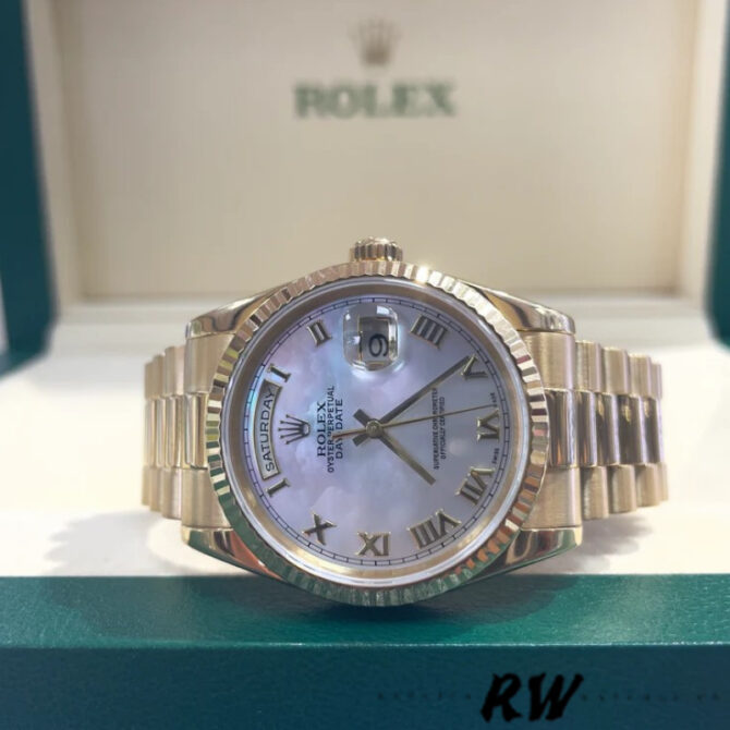 Replica Rolex Day-Date 118235 Rose Gold Chocolate Brown Dial 36mm Unisex Watch