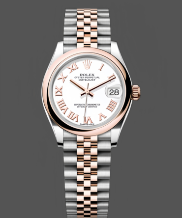 Rolex Datejust 31mm Stainless Steel and Rose Gold 278241 0002 White Roman Jubilee
