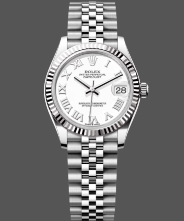 Rolex Datejust 31 White Roman Dial Fluted Bezel Jubilee 278274 0010 Ladies Watch