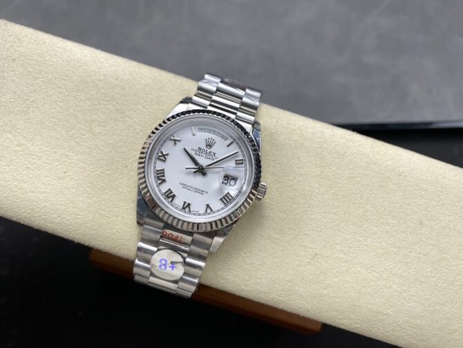 Replica Rolex Day Date 36 White Dial Platinum President Bracelet m128236 0017