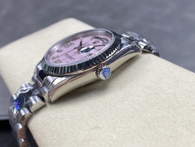 Replica Rolex Day-Date 128239 White Gold Pink Opal Dial 36MM Unisex Watch